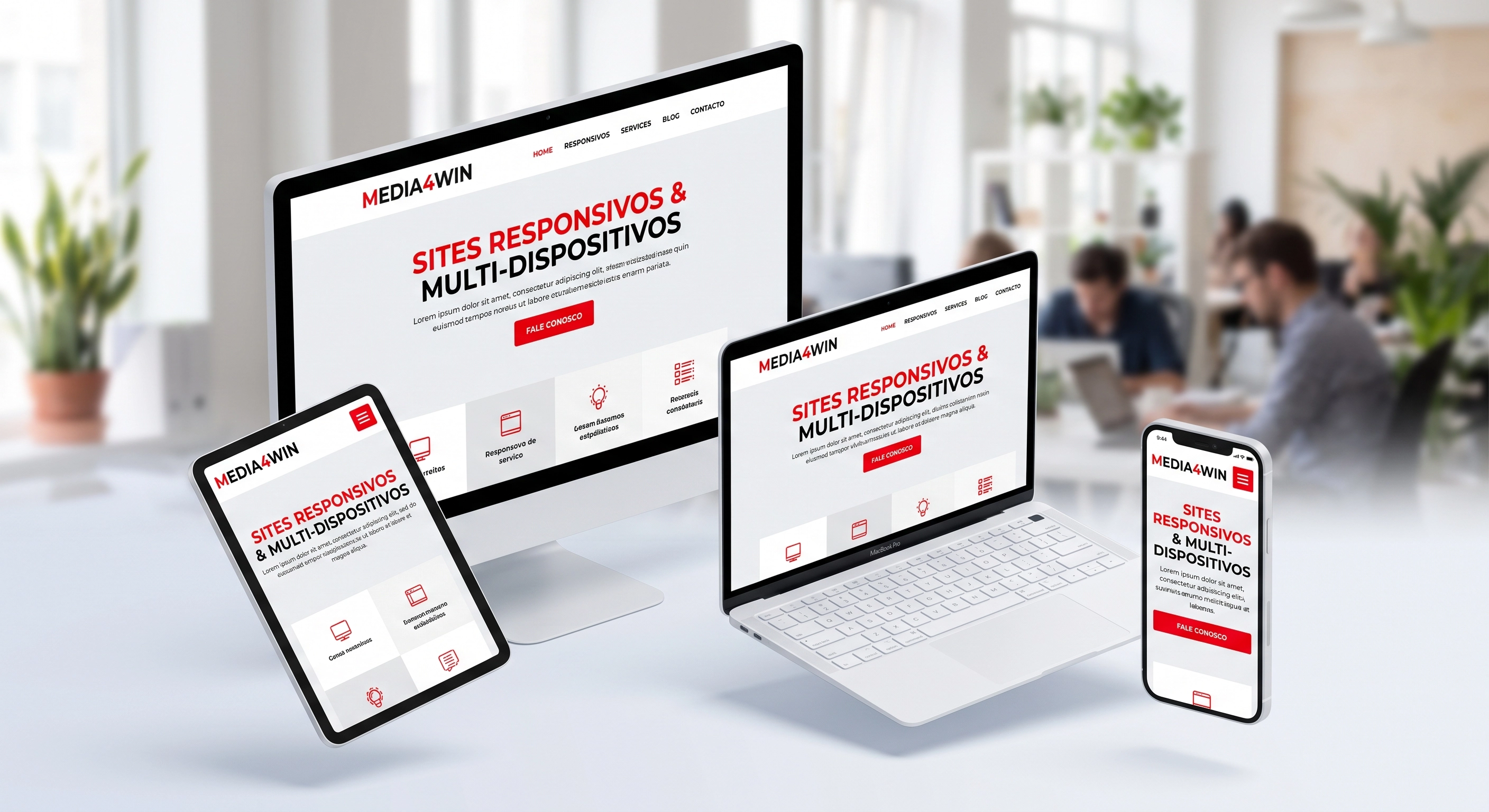 Foto de Dispositivos com Site Responsivo