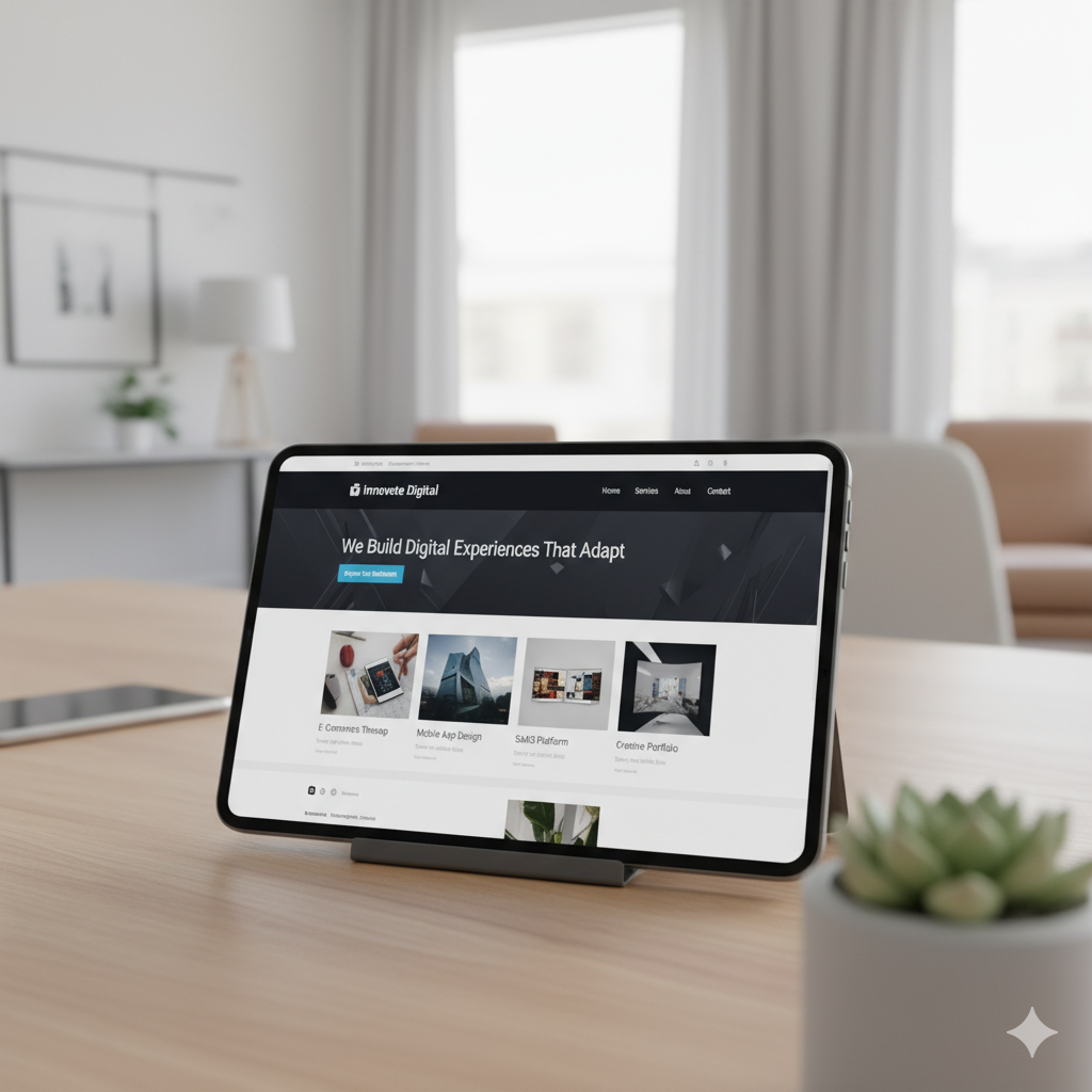 Mãos segurando um iPad